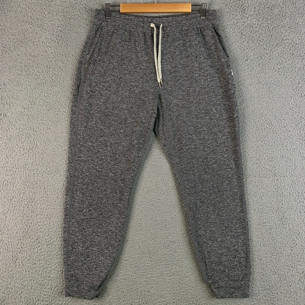 Vuori Performance Jogger Women's Large Gray Heather Stretch Mid Rise Athleisure